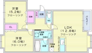 ニューフィステリアあいの里の物件間取画像